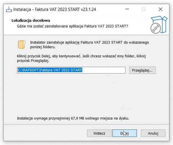 Następnie zaakceptuj warunki umowy